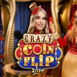 Crazy Coin Flip online game logo by Evolution on dynabet-online.com
