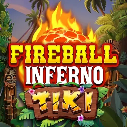 Slots logo of Fireball Inferno Tiki from NetEnt at DynaBet Casino