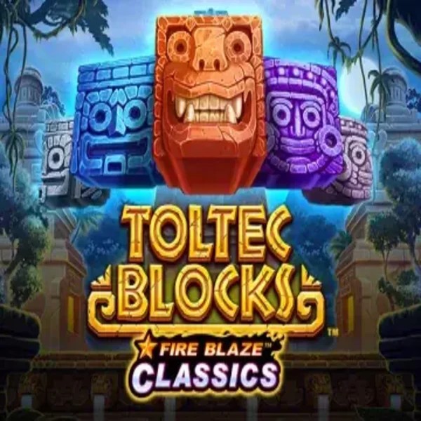 Official Slots logo: Fire Blaze: Toltec Blocks by Rarestone Gaming at DynaBet Casino